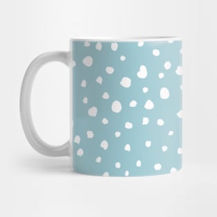 Blue Dalmatian Spots, Dalmatian Dots, Dotted Print Mug